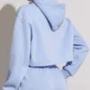 Light Blue Cropped Pullover Hoodie