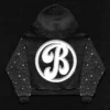 Rhinestone Studded Cropped Zip Hoodie Rhinestone Studded Cropped Zip Hoodie