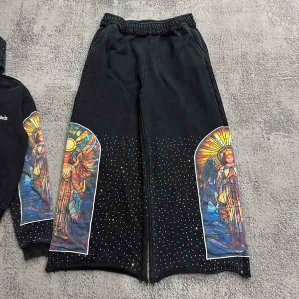 Stained Glass Rhinestone Tracksuit Set