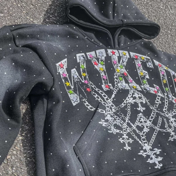 WYKED Studded Cropped Hoodie WYKED Studded Cropped Hoodie