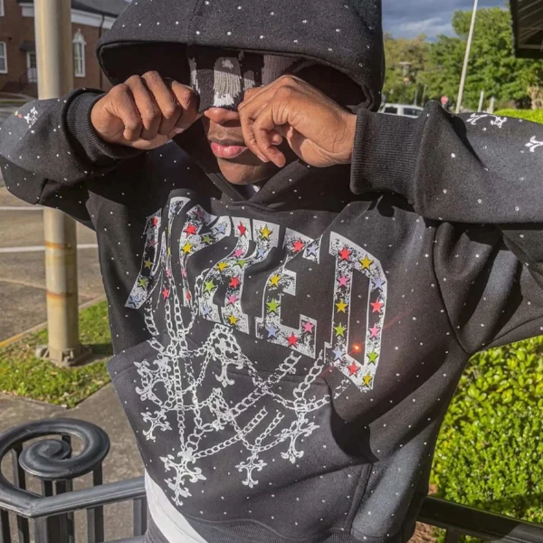 WYKED Studded Cropped Hoodie WYKED Studded Cropped Hoodie