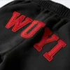 WUYI Red Logo Fleece Jogger Pants