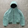 Vintage Washed Canvas Hooded Work Jacket