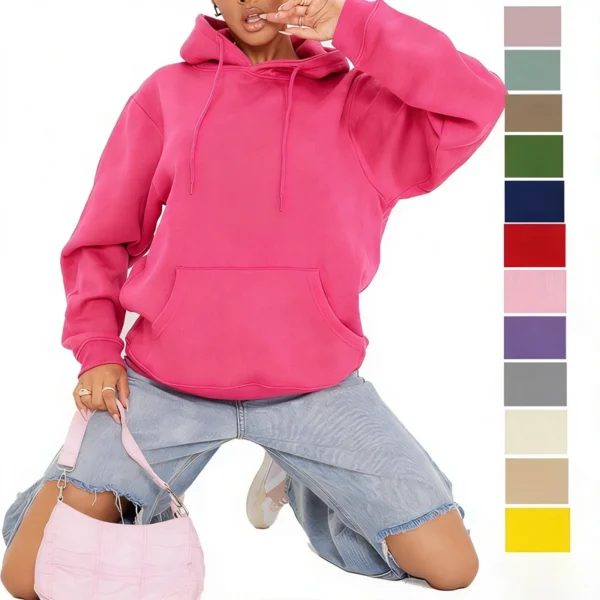 Classic Pocket Hooded Drawstring Sweatshirt Classic Pocket Hooded Drawstring Sweatshirt