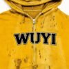 Vintage Distressed WUYI Zip-Up Hoodie