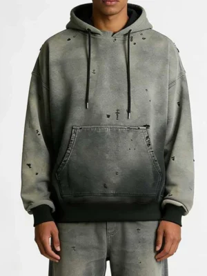 Washed Distressed Oversized Hoodie