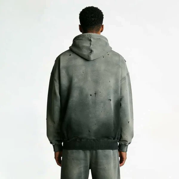 Washed Distressed Oversized Hoodie Washed Distressed Oversized Hoodie