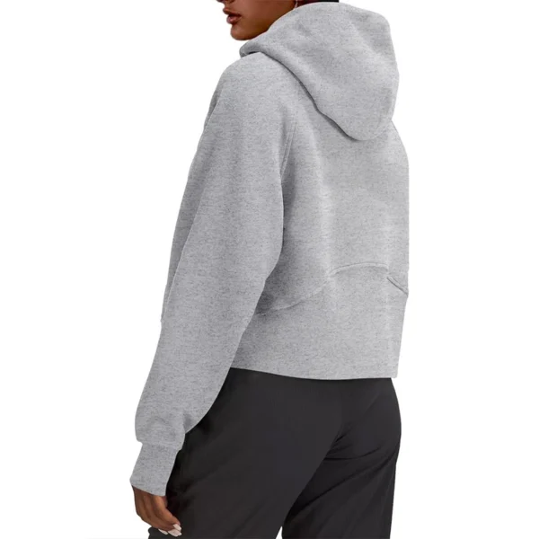 Cropped Raglan Zip Hooded Sweatshirt Cropped Raglan Zip Hooded Sweatshirt