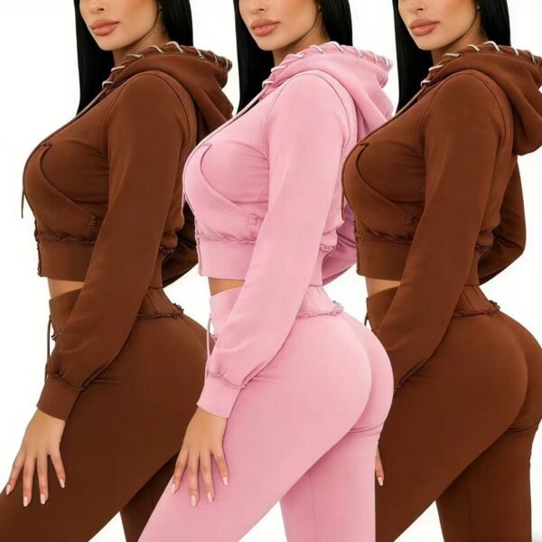 Lace-Up Hood Corset Two Piece Set Lace-Up Hood Corset Two Piece Set