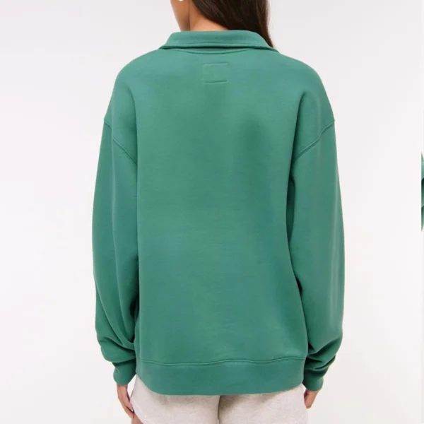 Half Zip Funnel Neck Oversized Sweatshirt