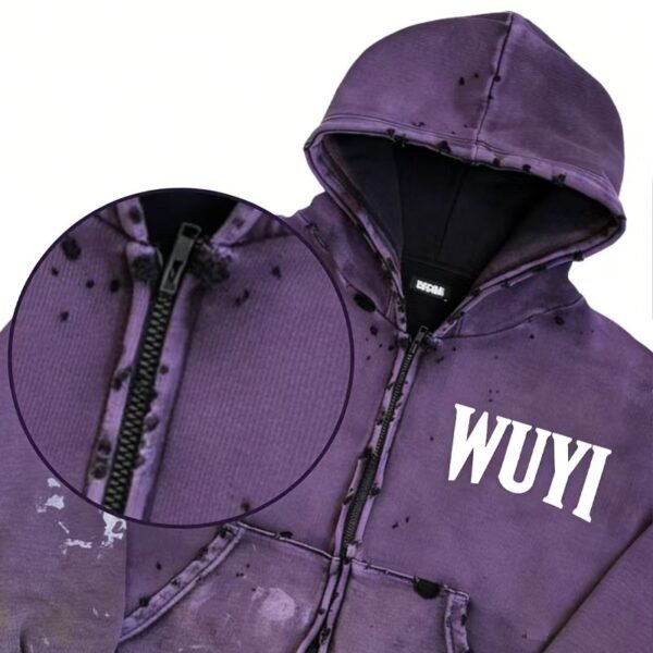 Vintage Purple WUYI Zip Up Hoodie