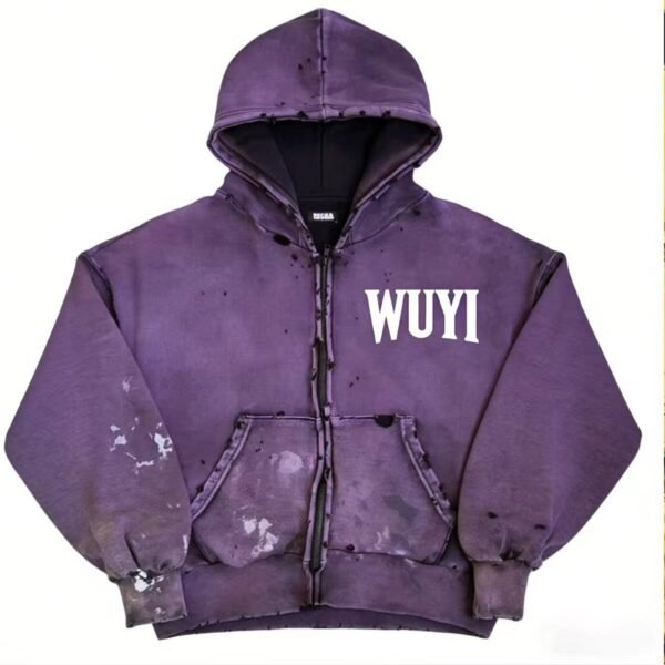Vintage Purple WUYI Zip Up Hoodie