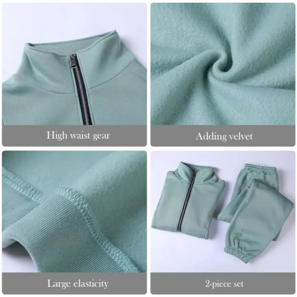 Womens Half Zip Stand Collar Tracksuit Womens Half Zip Stand Collar Tracksuit