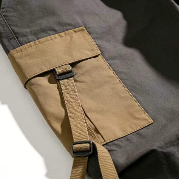 Two Tone Color Block Cargo Jogger Pants Two Tone Color Block Cargo Jogger Pants