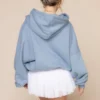 Dusty Blue Oversized Zip Up Hoodie