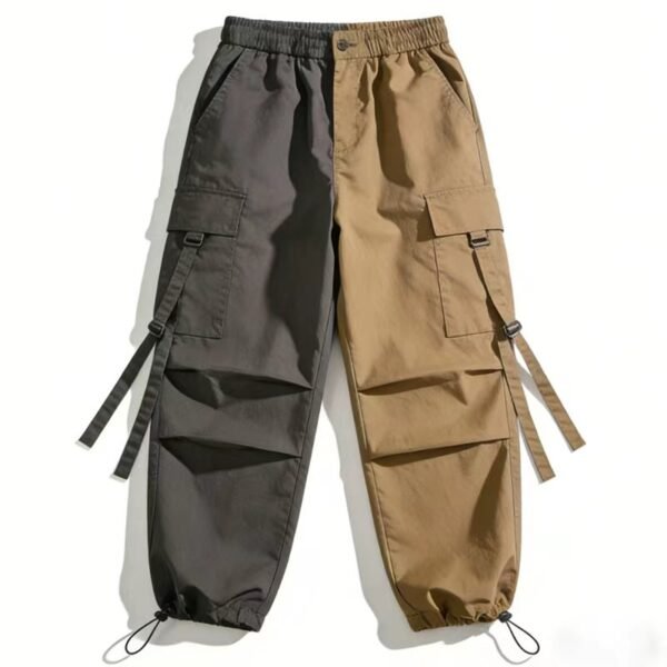 Two Tone Color Block Cargo Jogger Pants Two Tone Color Block Cargo Jogger Pants