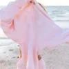 Baby Pink Oversized Custom Logo Hoodie Tracksuit