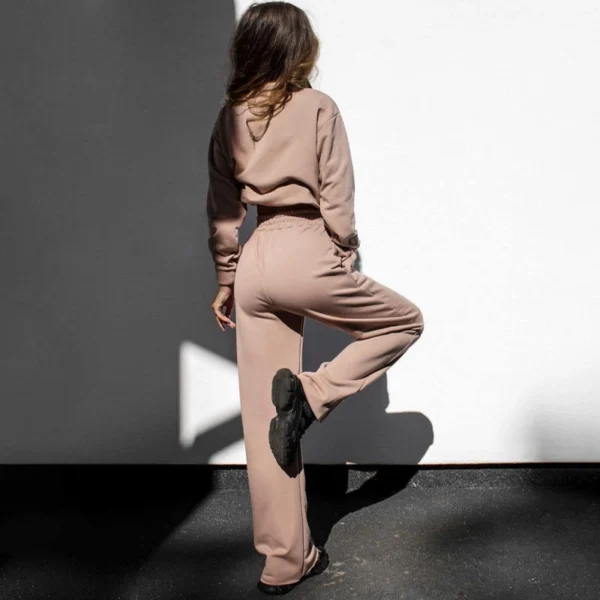 Womens Cropped Zip Up Cargo Tracksuit Set