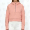 Womens Half Zip Cropped Hoodie Sweatshirt Womens Half Zip Cropped Hoodie Sweatshirt
