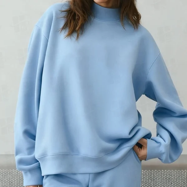 Womens Oversized Mock Neck Sweatshirt Womens Oversized Mock Neck Sweatshirt