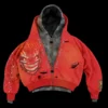 Orange Flame Graphic Cropped Zip-Up Hoodie Orange Flame Graphic Cropped Zip-Up Hoodie