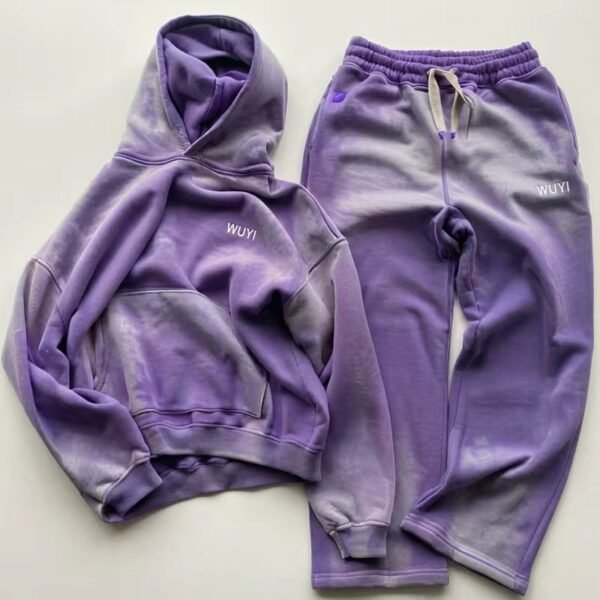 Washed Purple Pullover Hoodie Tracksuit Washed Purple Pullover Hoodie Tracksuit