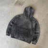 Grey Extreme Distressed Washed Pullover Hoodie Grey Extreme Distressed Washed Pullover Hoodie