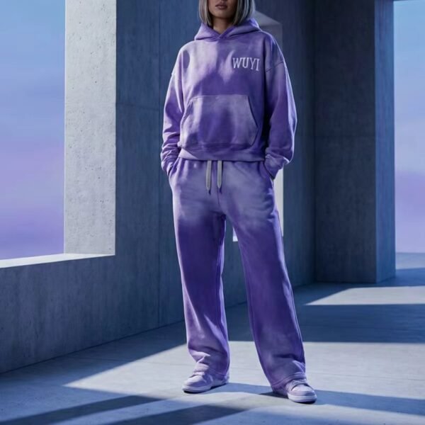 Washed Purple Pullover Hoodie Tracksuit Washed Purple Pullover Hoodie Tracksuit