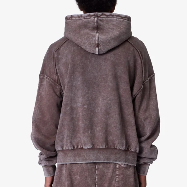 Mens Washed Distressed Pullover Hoodie Mens Washed Distressed Pullover Hoodie