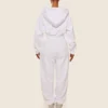 White Cropped Zip Up Hoodie Tracksuit