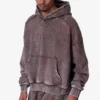 Mens Washed Distressed Pullover Hoodie Mens Washed Distressed Pullover Hoodie