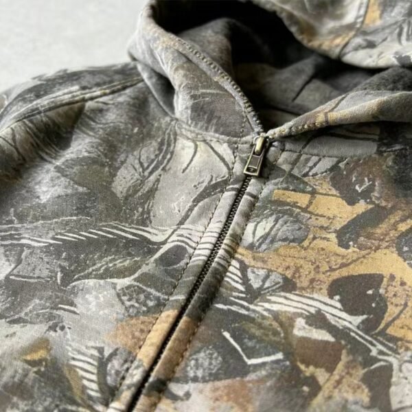 Mens Camo Oversized Zip Up Hoodie Mens Camo Oversized Zip Up Hoodie