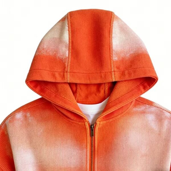 Mens Orange Gradient Zip Up Hoodie Mens Orange Gradient Zip Up Hoodie