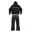 Mens Gothic Letter Zip Up Flare Tracksuit