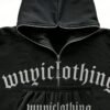 Mens Gothic Letter Zip Up Flare Tracksuit