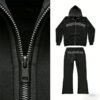 Mens Gothic Letter Zip Up Flare Tracksuit