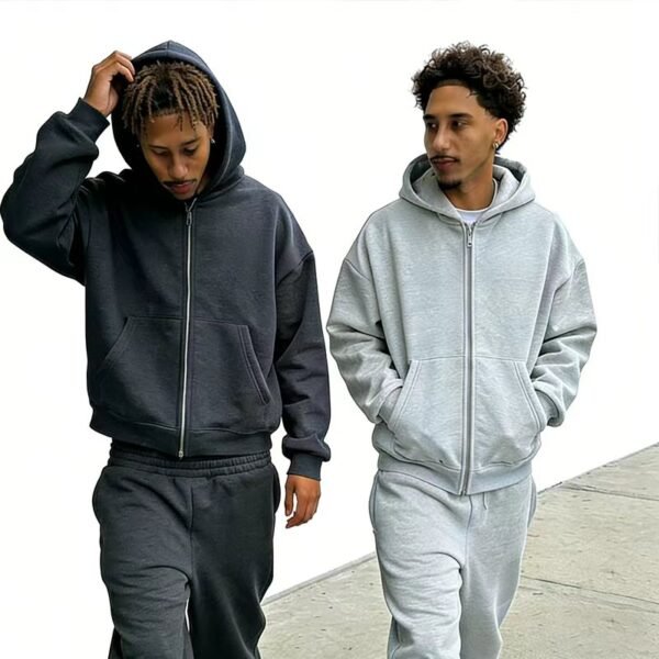 Mens Oversized Zip Up Hoodie Jogger Set Mens Oversized Zip Up Hoodie Jogger Set