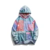 Womens Bandana Patchwork Pullover Hoodie Womens Bandana Patchwork Pullover Hoodie