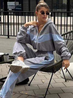 Burgundy Velour Oversized Half Zip Tracksuit