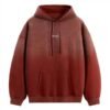 Vintage Washed Red Oversized Hoodie