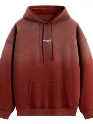 Vintage Washed Red Oversized Hoodie Vintage Washed Red Oversized Hoodie