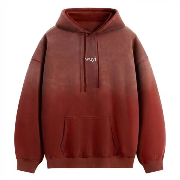 Vintage Washed Red Oversized Hoodie