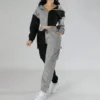 Two Tone Colorblock Cropped Cargo Tracksuit Set Two Tone Colorblock Cropped Cargo Tracksuit Set