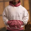 Distressed Tattoo-Embroidered Two-Tone Hoodie Distressed Tattoo-Embroidered Two-Tone Hoodie