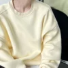 Cream Oversized Air Layer Crewneck Sweatshirt