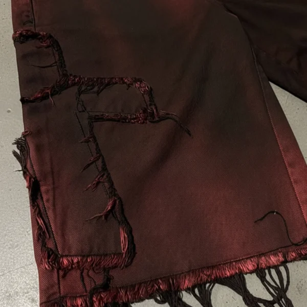 Black Washed Distressed Frayed Denim Jorts Black Washed Distressed Frayed Denim Jorts