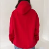 Red Air Layer Oversized Hoodie