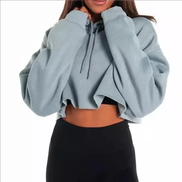 Womens Vintage Wash Cropped Hoodie