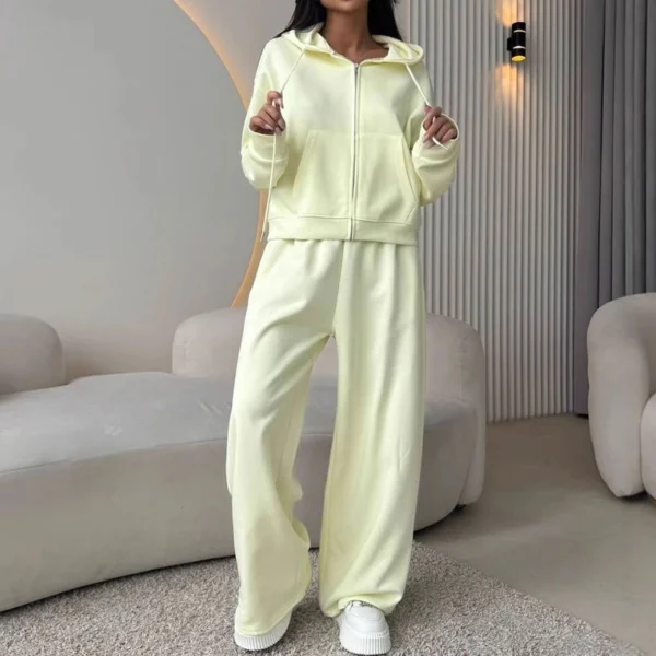 Womens Pink Zip Up Wide Leg Tracksuit