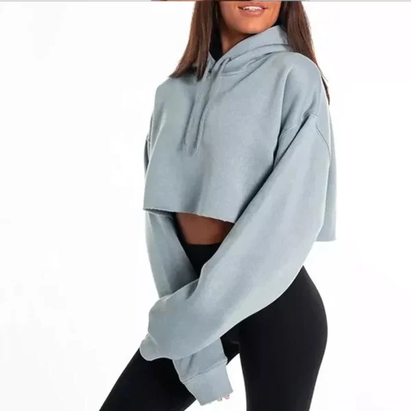 Womens Vintage Wash Cropped Hoodie